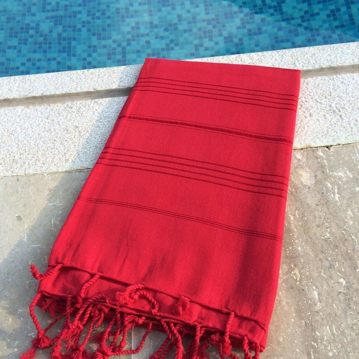 Mijölnir Toalla de Playa Fouta 100% Algodón Roja 95 x 175 cm
